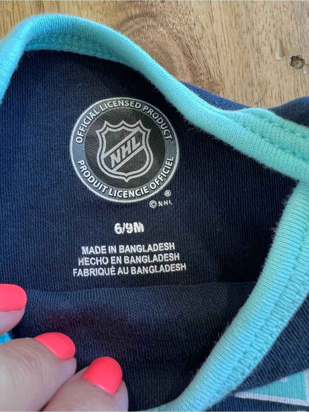 Seattle Kraken NHL Baby Bodysuit Lot 2 Pack 6-9 Months Official Licensed